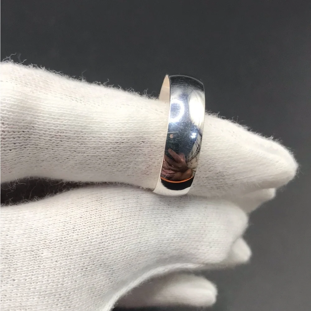 925 Sterling Silver wedding Band Ring size 10 - Picture 6 of 13